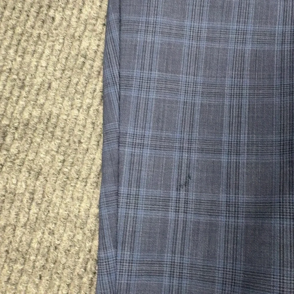 Banana Republic Pants Mens 33x34 Blue Wool Plaid Slim Fit Dress Trousers Work